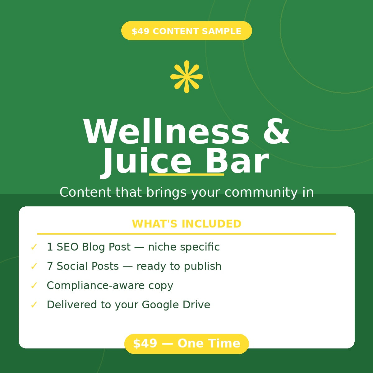 Wellness & Juice Bar Content Starter — Done-For-You Sample Blog & Social Posts