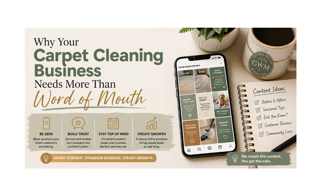 Why your carpet cleaning business needs more than word of mouth