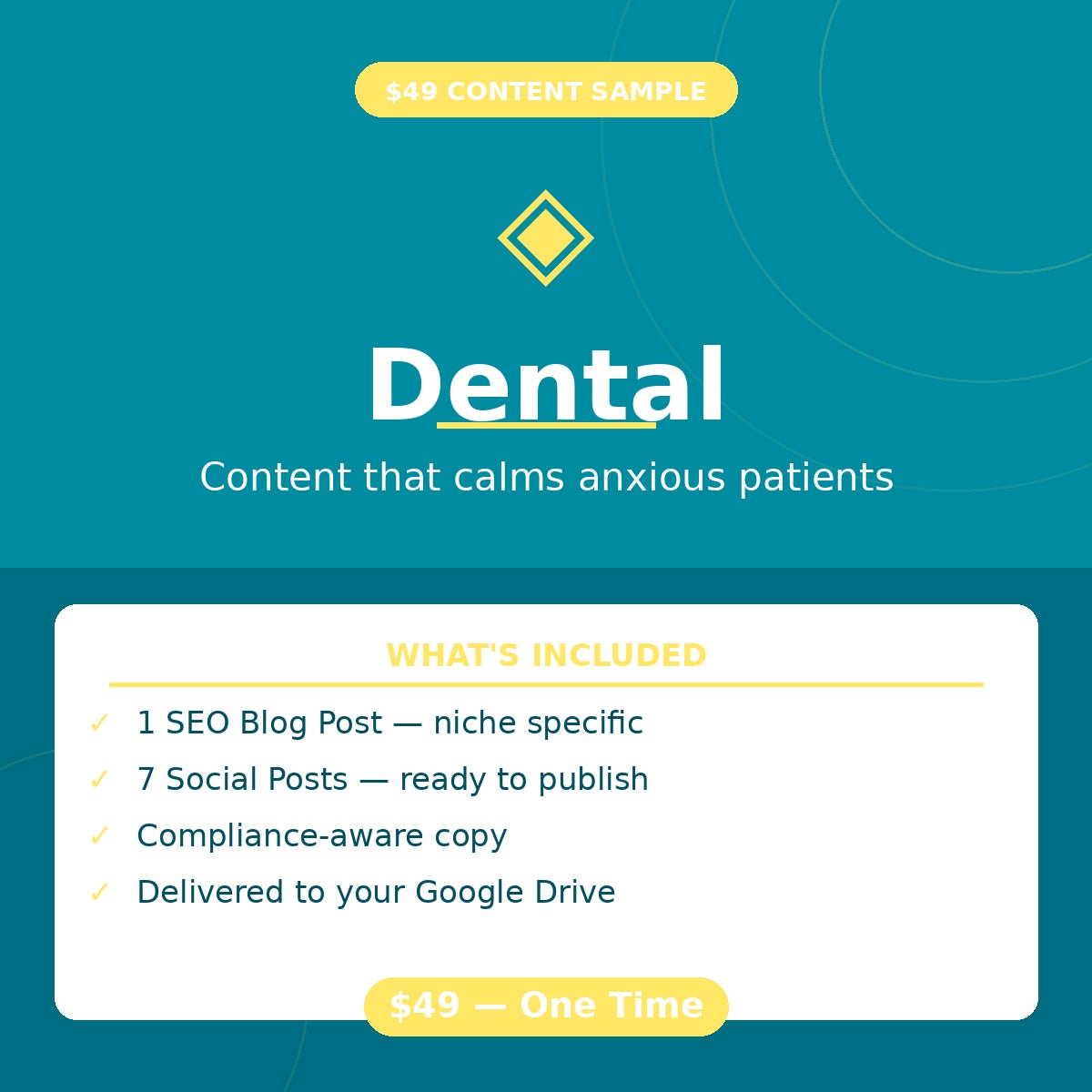 Dental Content Starter — Done-For-You Sample Blog & Social Posts